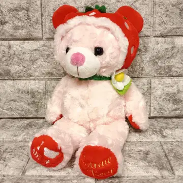지역 한정 베어 도치기현 한정 딸기 봉제 인형 테디베어