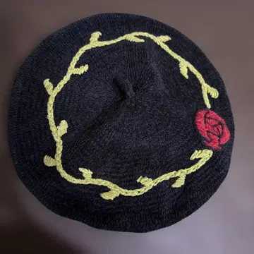 Grace hats 베레모 장미 로즈 블랙 미사용