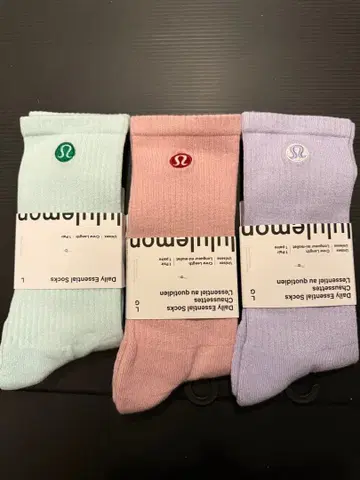 룰루레몬 양말 3종 세트 사이즈 L