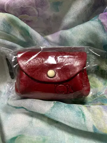 리락쿠마 코리락쿠마 rilaxuma 가죽 코인 케이스 천연 가죽 빨간색