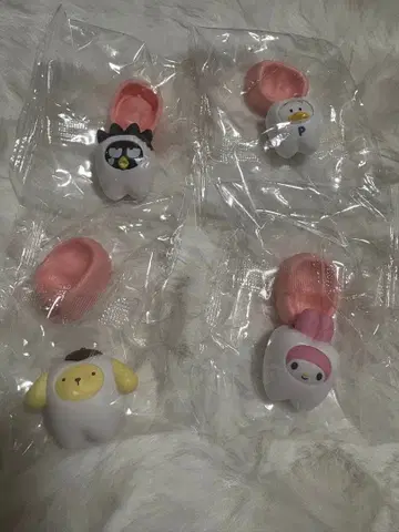 산리오 캐릭터즈 모두 함께 되자! 치아 가챠가챠 4체 세트