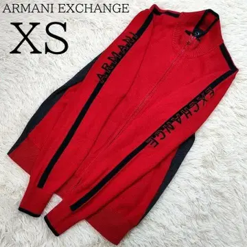 새상품급 아르마니 익스체인지 집업 자켓 니트 XS 블루종