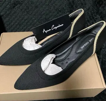 앙코키네 블랙 니트 펌프스 M