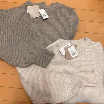 mil 밀 촉촉 슬릿 헴 니트 작은 키 작은 체구