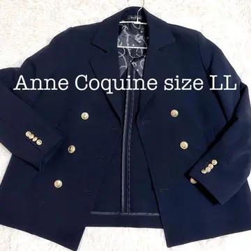 [ 새상품급 ] Anne Coquine 네이비 더블 테일러드 자켓 LL