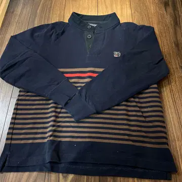 MCGREGOR 네이비 보더 긴팔 티셔츠