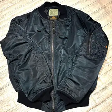 90s ALPHA MA-1 플라이트 자켓 네이비 USA제