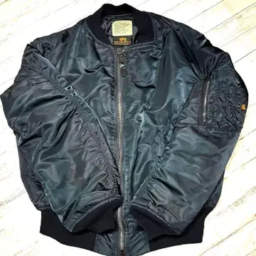 90s ALPHA MA-1 플라이트 자켓 네이비 USA제