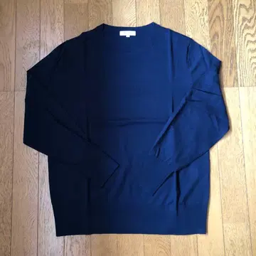 [ 미사용 ] PLST 플라스테 크루넥 니트 모 100% 네이비 XXL