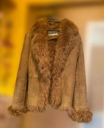 비아지오 블루 리얼 무스탕 자켓