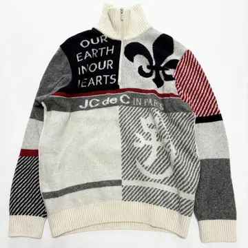 까스텔바작 올 패턴 울 니트 스웨터 남성용 50 XL