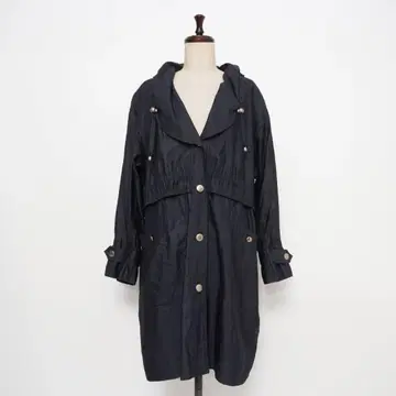 Leilian 나일론 트렌치코트 롱 자켓 네이비 사이즈 11