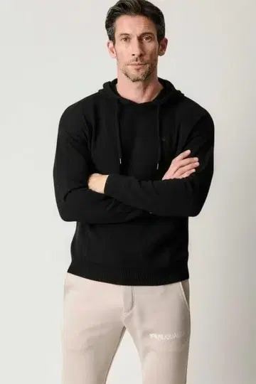 새상품 1PIU1UGUALE3 드롭 숄더 후드티 4 캐시미어 100%