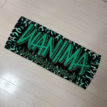 WANIMA 페이스 타월 보이단 불꽃 패턴 그린 민트 그린