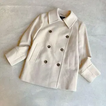 23구 알파카 혼방 숏코트 베이지 36 사이즈