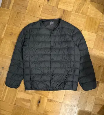 무인양품 노카라 이너 다운 자켓 다크 그레이