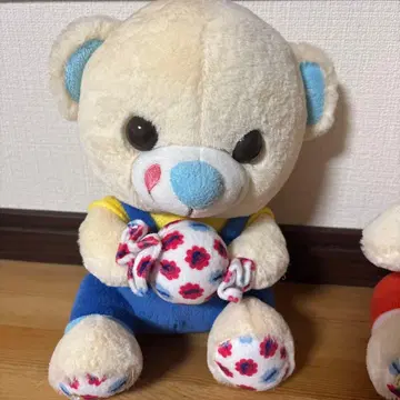 페코짱 캔디를 든 곰 봉제 인형