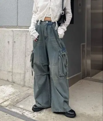 Kastane 카고 데님 팬츠 블루 사이즈 1 ( M )