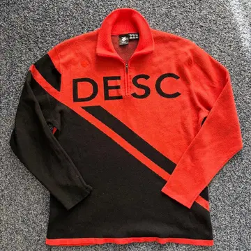 데상트 골프 하프 지퍼 니트 골프웨어 오렌지 x 블랙 XO