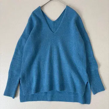 FRAMeWORK 울 캐시미어 V넥 니트 스카이블루 F