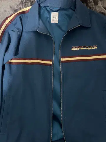 버드 BIRDOG 워크 자켓 블루종 아우터 로고 L 파랑