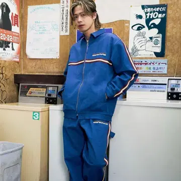 BIRDOG 워크 자켓 블루종 아우터 로고 L 파랑