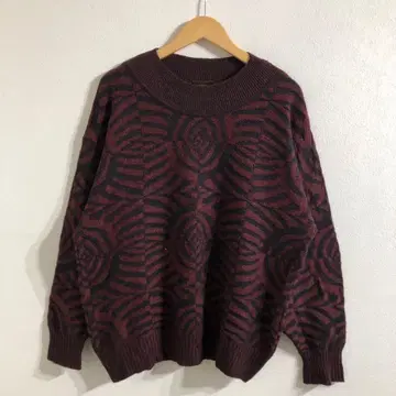 00년대 빈티지 기하학 패턴 니트 스웨터 아카이브 그런지 새상품급