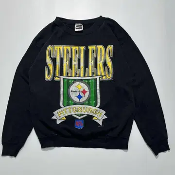 90s NFL 스틸러스 USA제 맨투맨 블랙 L 5883