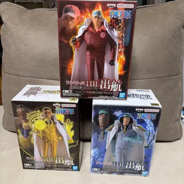 원피스 LOGIA 출항 피규어 3체 세트 (아카이누, 키자루, 아오키지)