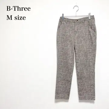 B3 스트레이트 팬츠 M 브라운 고급 깔끔한 오피스 출퇴근