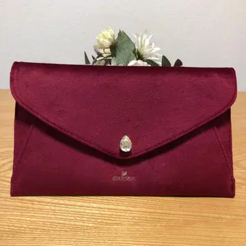 SWAROVSKI 버건디 클러치백