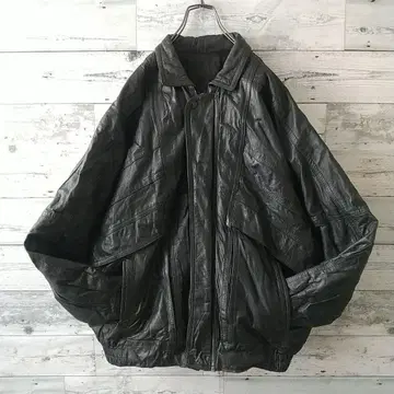 천연 가죽 리얼 가죽 충전솜 가죽 자켓 L 상당 블랙