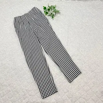 그레일 [ S ] 새상품급 슬림 팬츠 슬랙스 체크 무늬 캐주얼 팬츠