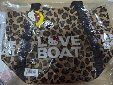 LOVE BOAT 헬로키티 레오파드 무늬 토트백