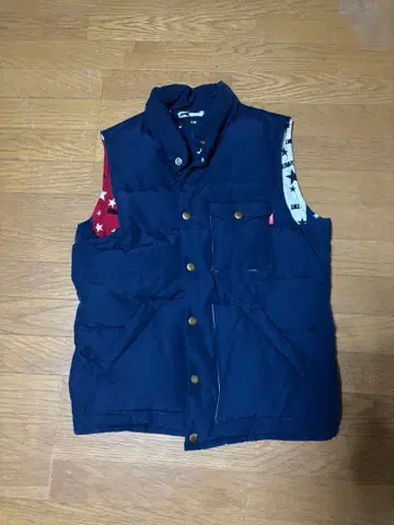 TMT 네이비 다운 베스트 별 패턴 안감