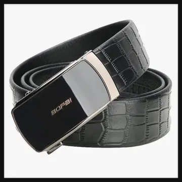 남성용 비즈니스 벨트 조절 가능 버클 벨트 소가죽 수트 논홀