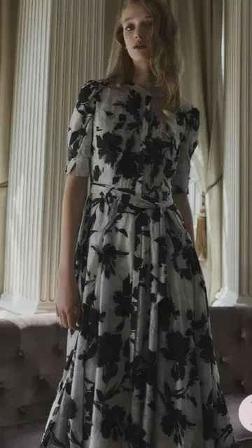 Maison Herlipto Floral Jacquard Dress M