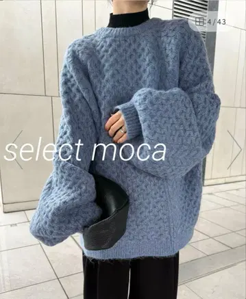 select moca by son 오버 사이즈 허니콤 니트