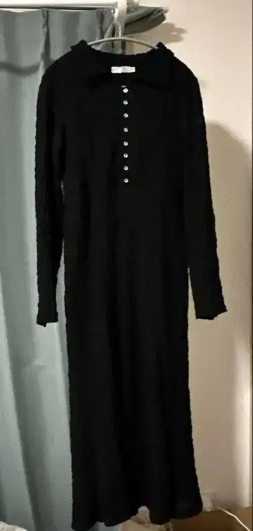 MOSSY 블랙 롱 원피스