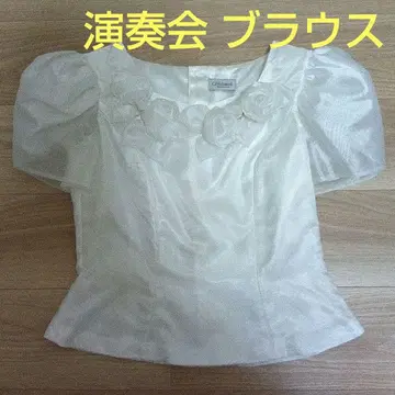 연주회 스테이지 화이트 화려한 블라우스