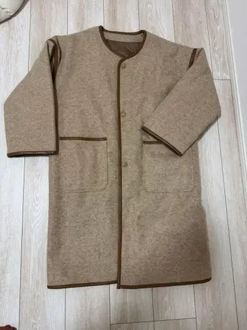 RETRO GIRL 베이지 롱 코트 ( 프리 사이즈 )