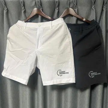 PING 하프 팬츠 화이트 블랙 세트 판매 LL 사이즈