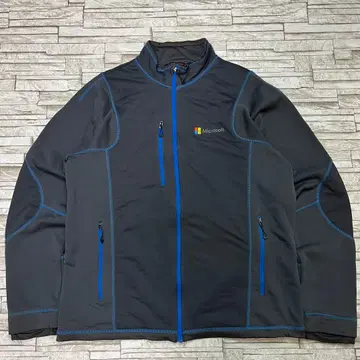 Microsoft 트랙 자켓 기업 로고 자수 로고 그레이 레어