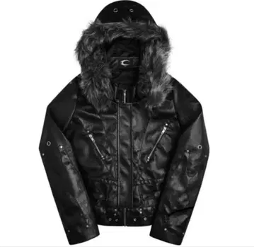 Cozy world wide 가죽 자켓