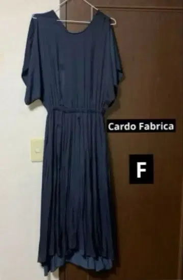 새상품급 Cardo Fabrica 오픈 숄더 롱 원피스 드레스 f 네이비