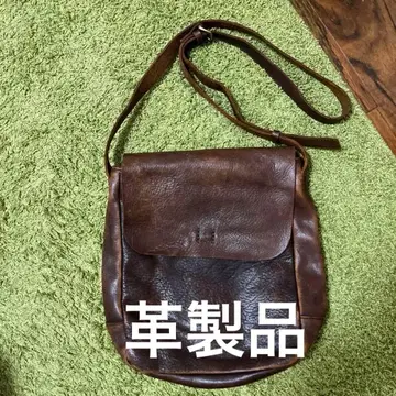 H1203 mano fence 가죽 브라운 숄더백