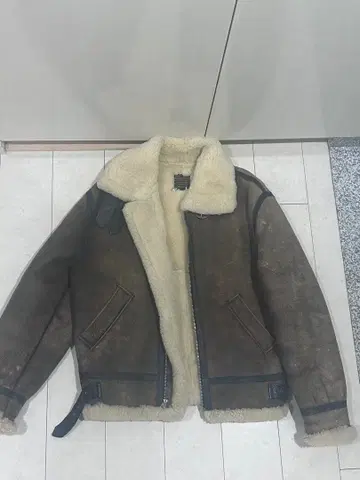 무스탕 자켓 천연 가죽 B-3 USA R-3504 인시그니아 가죽