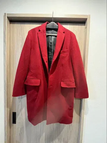 TAKEO KIKUCHI 빨간색 체스터 코트