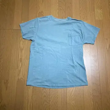 Goodwear 100% 코튼 T셔츠 L 터콰이즈 블루 USA제