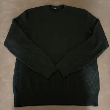 Theory 다크 그린 리브 스웨터 S